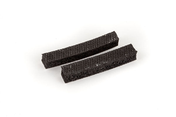 Two black foam strips shown on a white background.