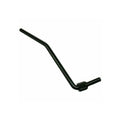 Black metal tremolo arm for a guitar with a bent design and threaded end.