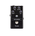Black guitar effects pedal with four control knobs, a footswitch, and Fender branding.