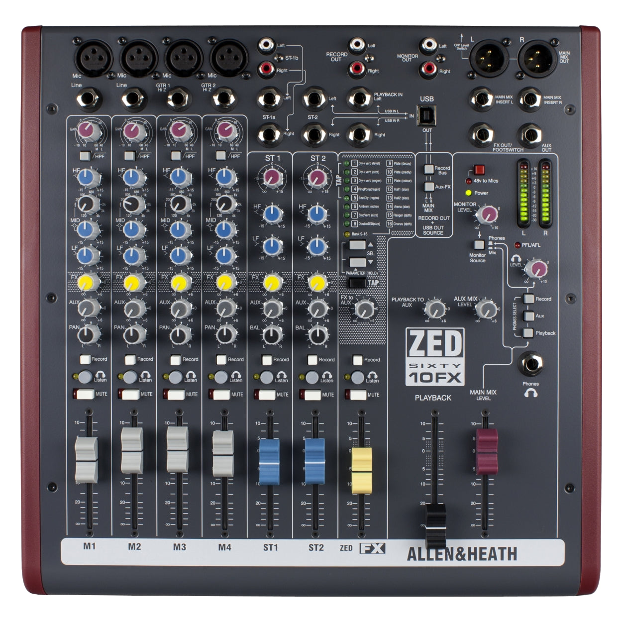 ZED60-10FX 6-Channel Live and Studio Mixer with FX