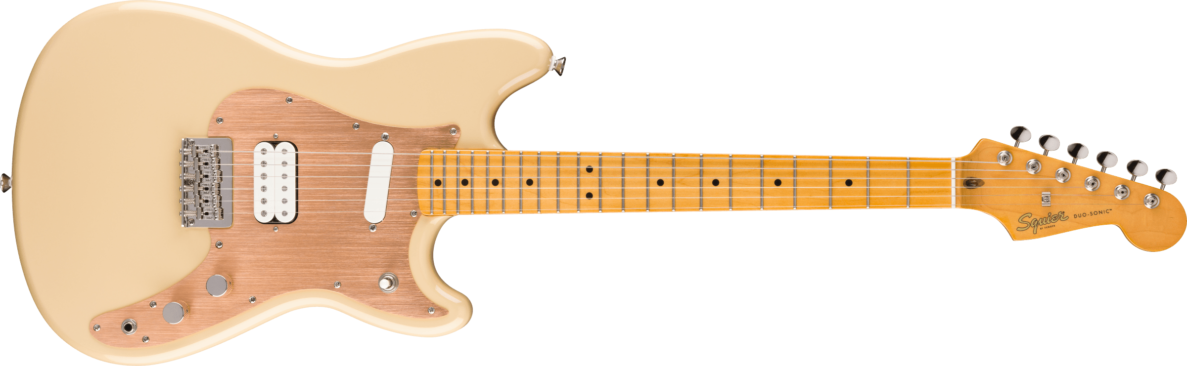 Squier Classic Vibe Duo-Sonic HS, Maple Fingerboard, Gold Anodized Pickguard, Desert Sand 0374096589