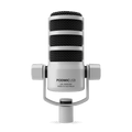 PodMic USB and XLR Dynamic Broadcast Microphone - White