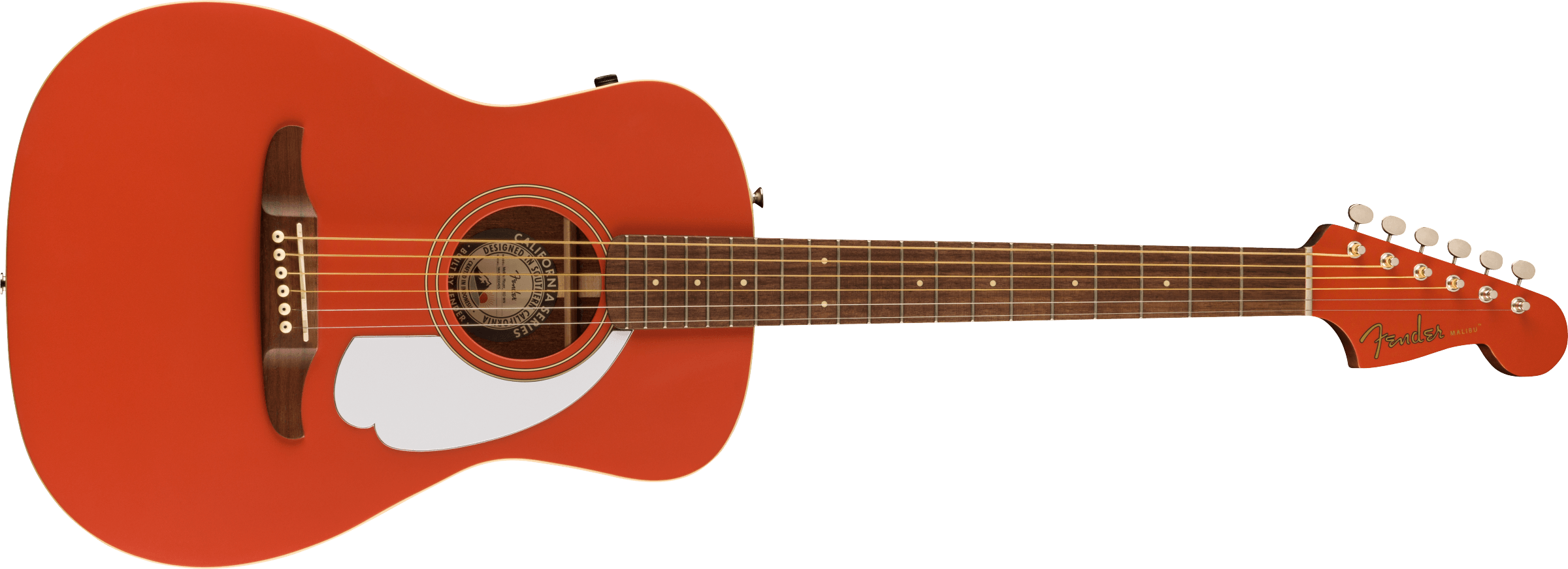 Fender Malibu Player Walnut Fingerboard, White Pickguard, Fiesta Red 0970722540