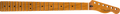A roasted maple guitar neck with 22 frets and Fender Telecaster headstock showing tuning peg holes.
