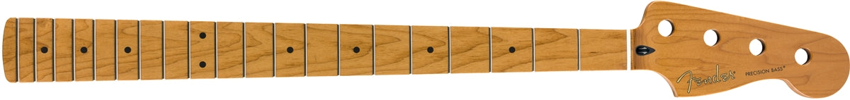 Fender® Roasted Maple Precision Bass Neck, 20 Medium Jumbo Frets, 9.5″, Maple, C Shape