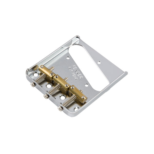 Fender® 3-Saddle American Vintage Tele Bridge Assembly Brass Saddles – Chrome