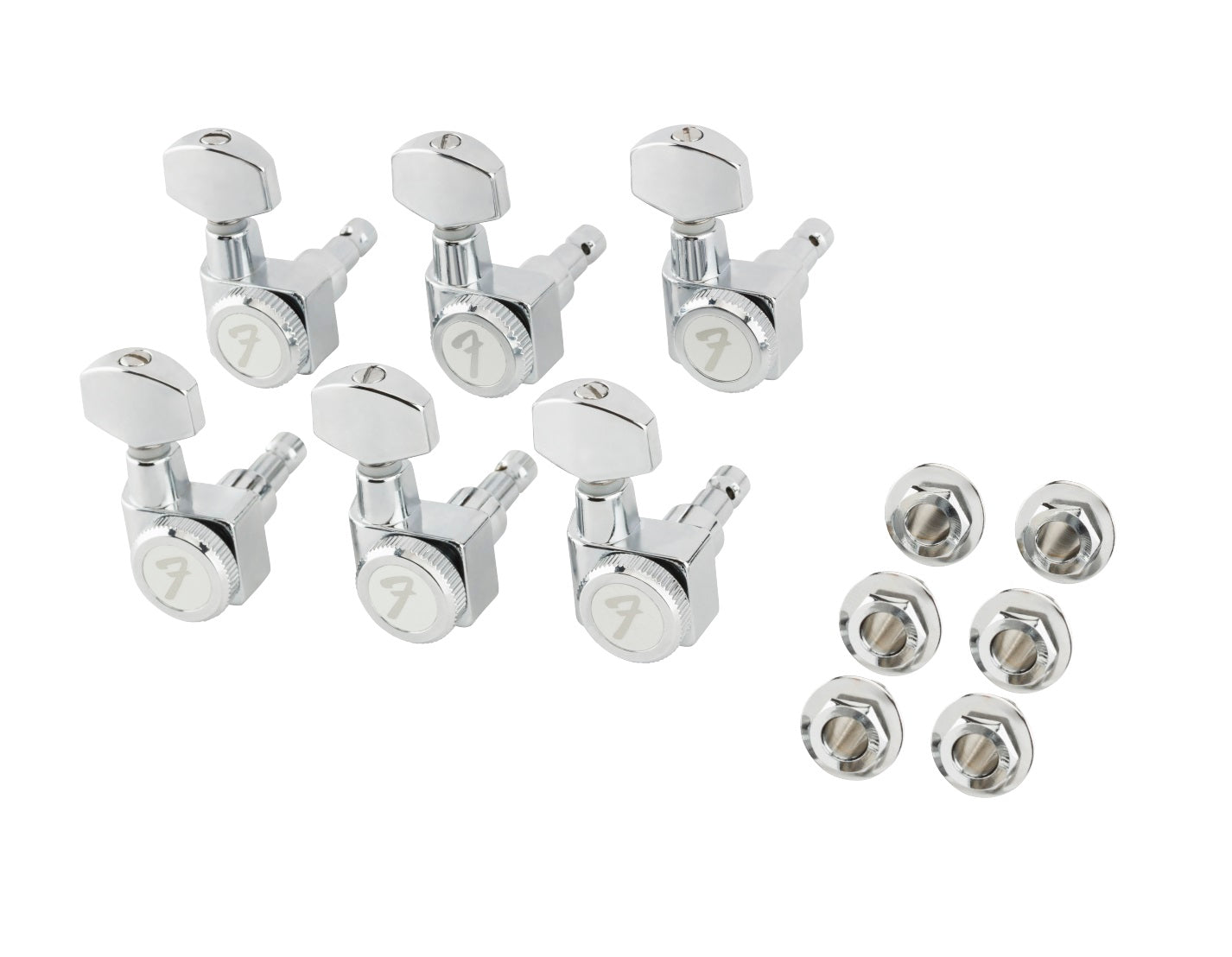 Fender® Locking Stratocaster®/Telecaster® Machine Heads, All Short Post, Chrome
