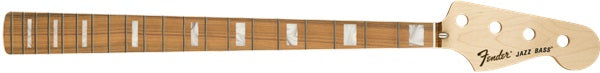 Fender® Classic Series 70’s Jazz Bass® Neck, 20 Medium Jumbo Frets, Block Inlay, C Shape, Pau Ferro