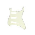 Mint green 11-hole 3-ply pickguard for Stratocaster-style electric guitar.