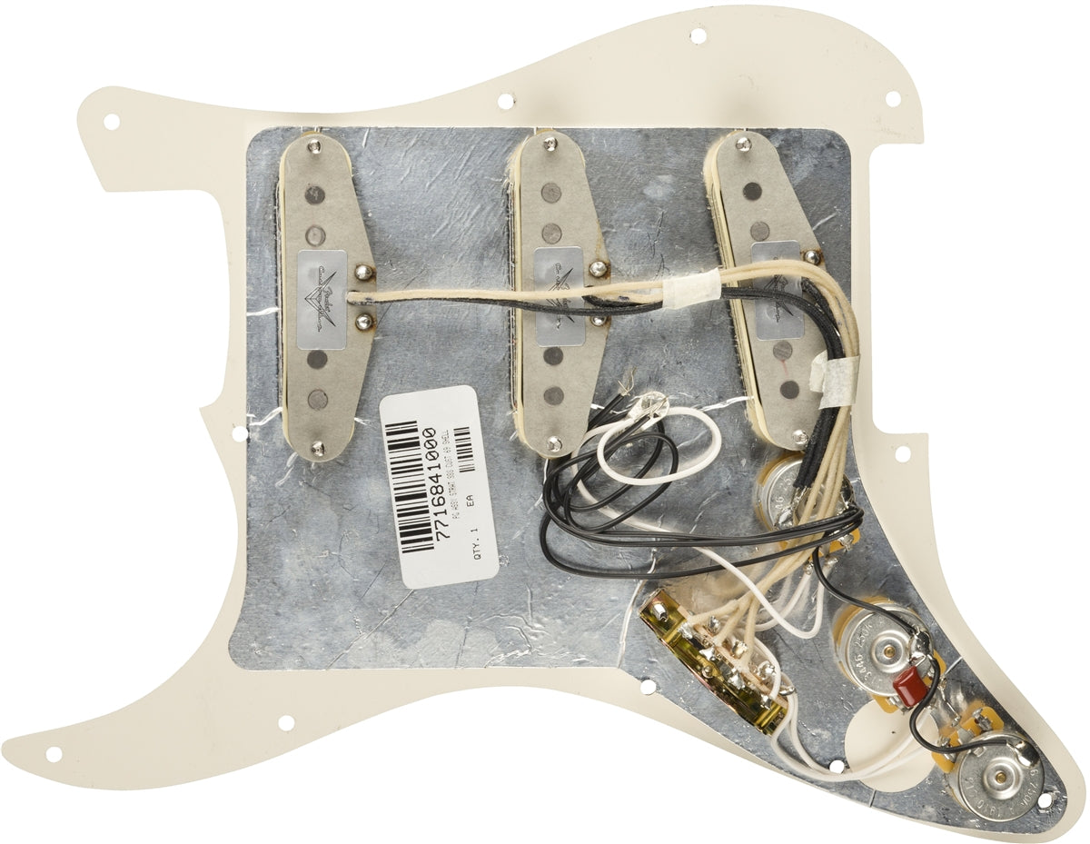 Fender® Pre-Wired Strat® Pickguard, Custom Shop Custom ’69 SSS, 11 Hole, Tortoise Shell