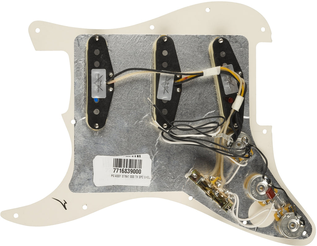 Fender® Pre-Wired Strat® Pickguard, Texas Special SSS, 11 Hole, Tortoise Shell