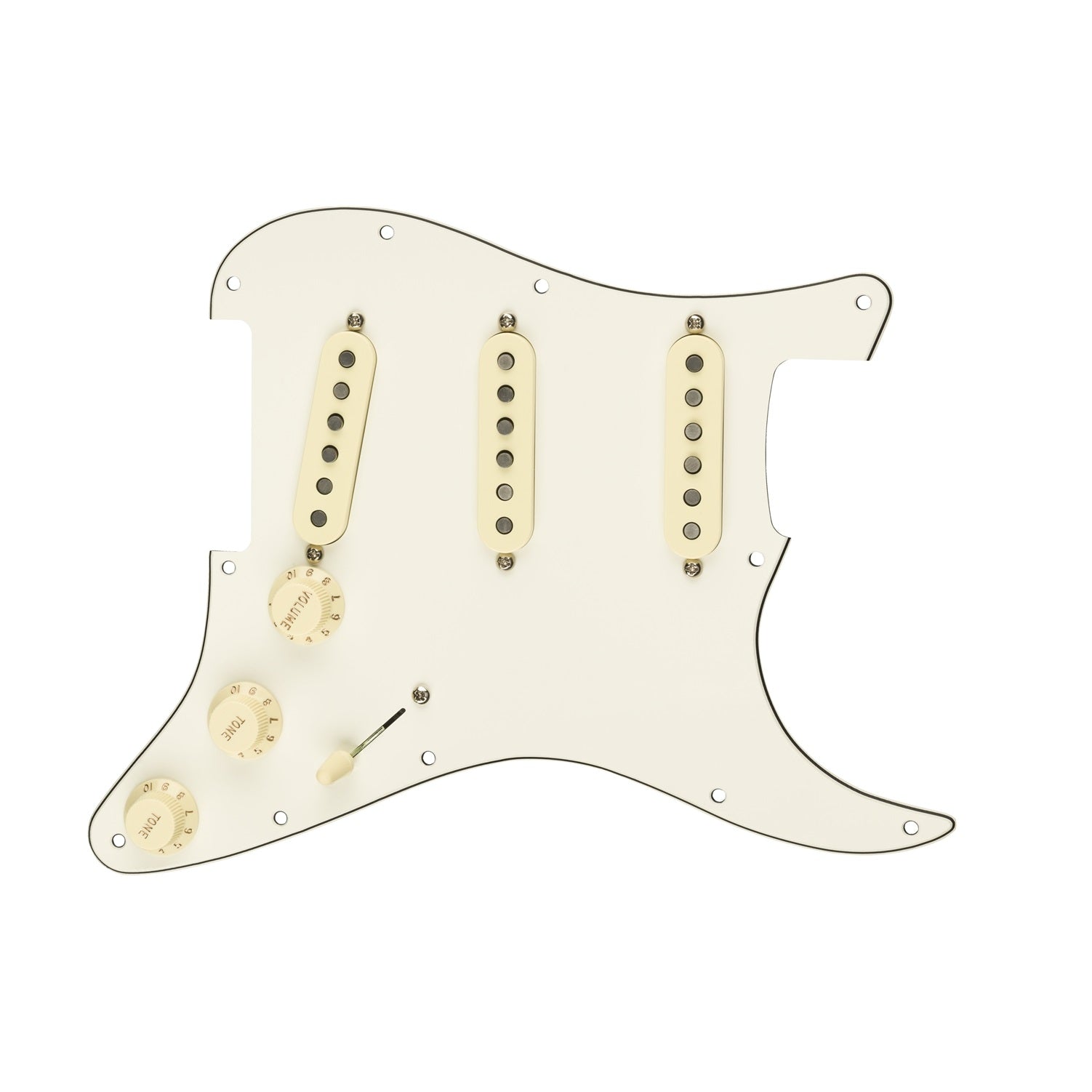 Fender® Pre-Wired Strat® Pickguard, Texas Special SSS, 11 Hole, Parchment