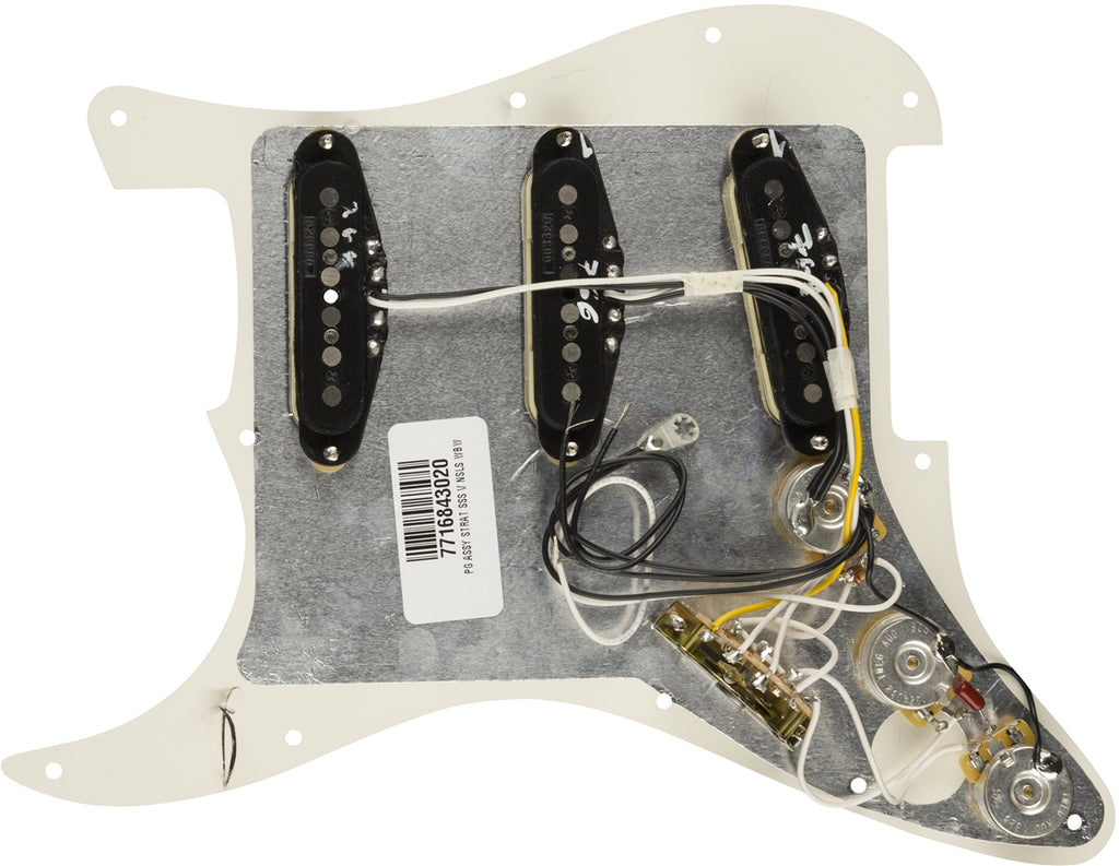 Fender® Pre-Wired Strat® Pickguard, Vintage Noiseless SSS, 11 Hole, Parchment