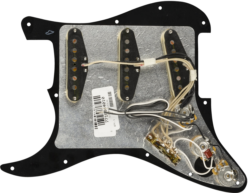 Fender® Pre-Wired Strat® Pickguard, Original ’57/’62 SSS, 11 Hole, BWB