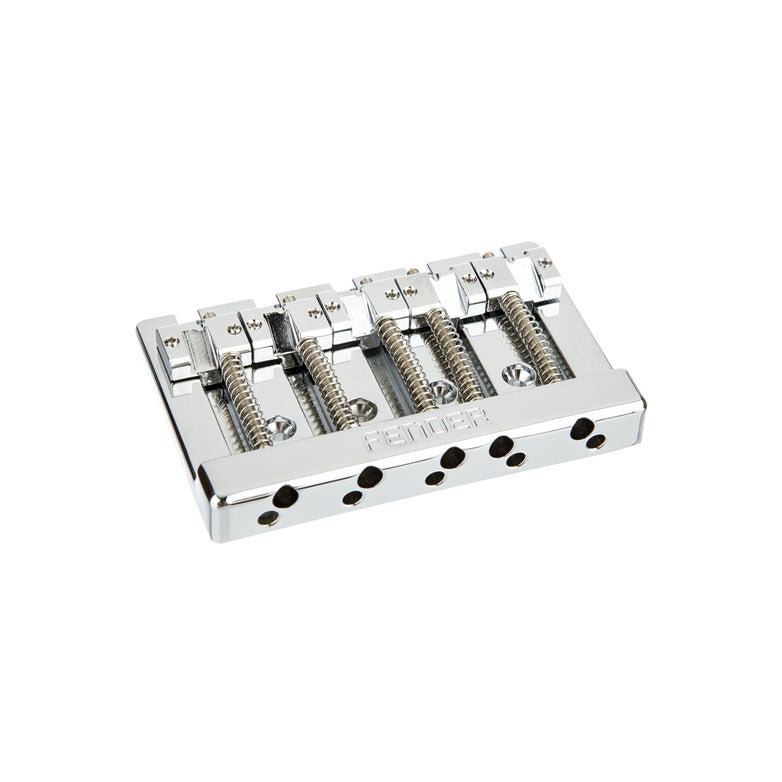 Fender® HiMass™ 5-String Bass Wide Bridge Assembly With Zinc Saddles, Chrome