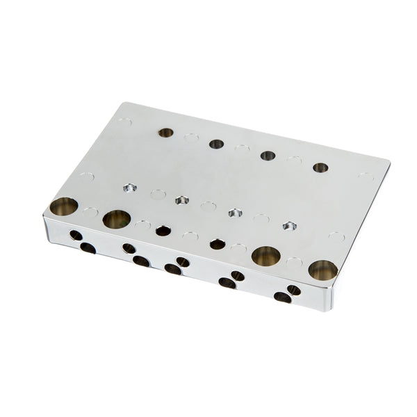 Fender® HiMass™ 5-String Bass Narrow Bridge Assembly With Brass Saddles, Chrome