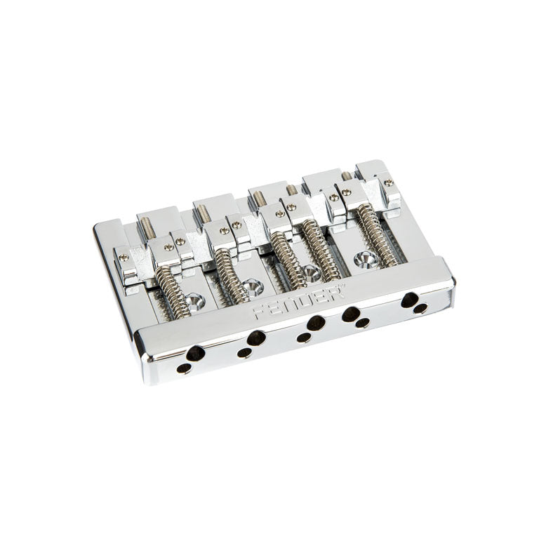 Fender® HiMass™ 5-String Bass Narrow Bridge Assembly With Brass Saddles, Chrome