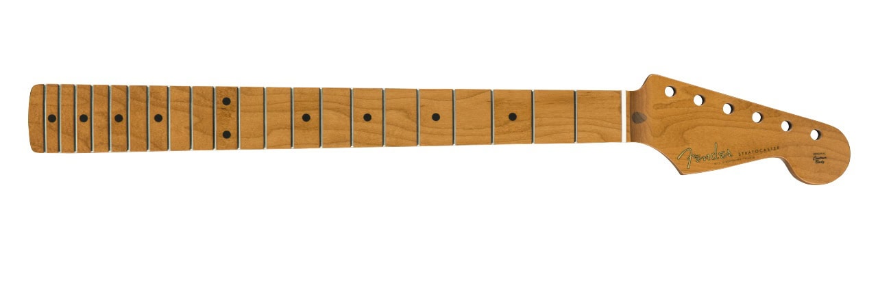 Fender® Roasted Maple Vintera Mod 50’s Stratocaster Neck, 21 Medium Jumbo Frets, 9.5″, “V” Shape