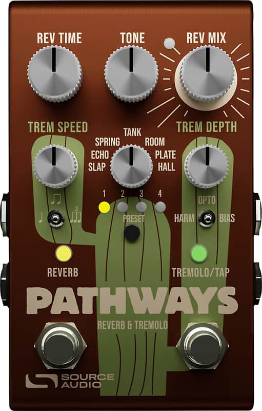 Source Audio Pathways Reverb + Tremolo Effects Pedal