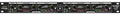 Front panel of a two-channel audio processor with various knobs, switches, and meters labeled for gate, compression, and output control.