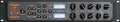 Front panel of a Dangerous Music compressor with buttons, knobs, two displays, and meter controls.