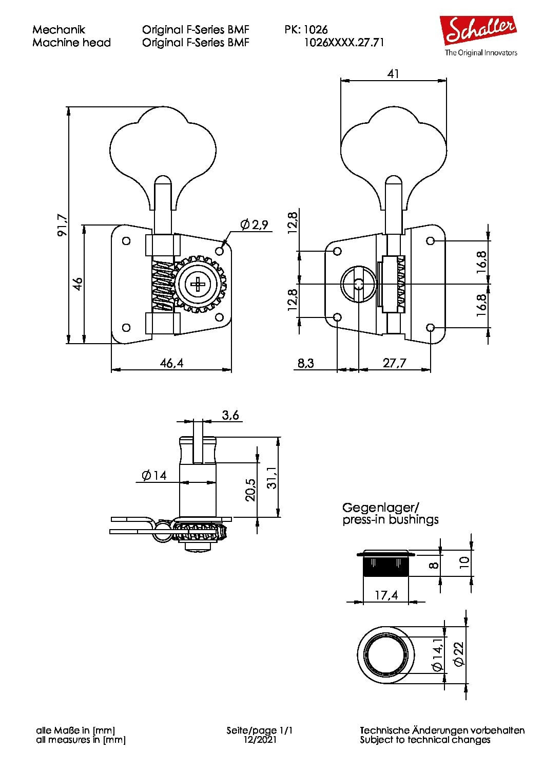Schaller Original F-Series BMF