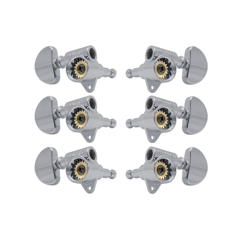 Grover 102SVC Rotomatic Nickel Skeleton View Machine Heads 3+3 – Original “Milk Bottle” Style