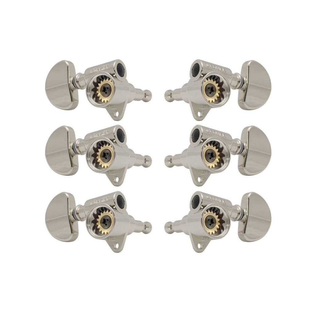 Grover 102SVN Rotomatic Nickel Skeleton View Machine Heads 3+3 – Original “Milk Bottle” Style