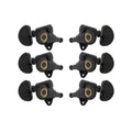 Six black guitar machine heads with gold gears and GROVER text displayed on a white background.