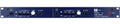 Blue stereo tube direct box with two sets of 1/4 inch input and output connectors and volume and ground lift controls.