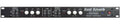 Black rackmount audio effects unit with knobs, switches, and 1/4 inch input and output jacks labeled Real Reverb.
