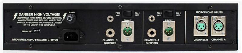 DEMETER AMPLIFICATION VTMP-2B - Classic Stereo Tube Mic Preamps, studio recording microphone body