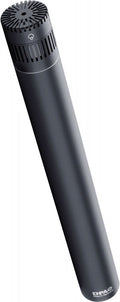 Black cylindrical microphone with vented top and DPA logo near the base