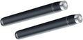 Two black cylindrical microphones with silver mesh caps and DPA logos are shown side by side.