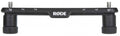 Black RODE stereo bar with adjustable ends and threaded screw mounts, marked in centimeters.