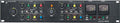 Audio signal processor with multiple knobs, switches, meters, and LED indicators on its front panel.