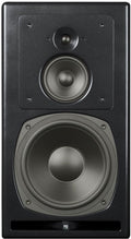 Front view of a black studio monitor speaker with three drivers and PSI Audio logo below.