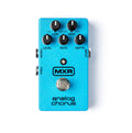 Blue MXR analog chorus guitar effects pedal with five control knobs and three jacks.