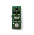 Green guitar effects pedal with three knobs, one footswitch, and MXR branding.