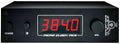 Front panel of a black audio device displaying '384.0' in red with power button and rotary knob.