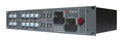 Front angled view of a Neve 33609N stereo limiter/compressor rack unit with multiple knobs, toggle switches, and meters.
