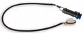 Black pickup device with attached cable and connectors on a white background
