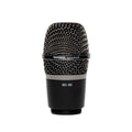 Close-up view of a black TELEFUNKEN microphone capsule with silver mesh grille and model name M81-WH.