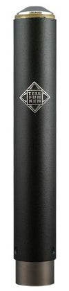 Black cylindrical microphone with gold and silver accents and TELEFUNKEN logo on the body.
