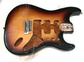 Vintage Fender Aged Relic Standard Strat Guitar Body Sunburst Semi Loaded + Bridge Hardware 5.1 lb JAN 27 2000