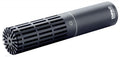 Black cylindrical microphone body with a grille-covered capsule end and DPA logo on the side.