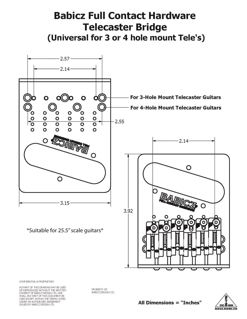 Babicz FCH-Tele Single Coil, Original Series
