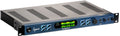 Rackmount audio device with front panel display, control buttons, and headphone outputs.