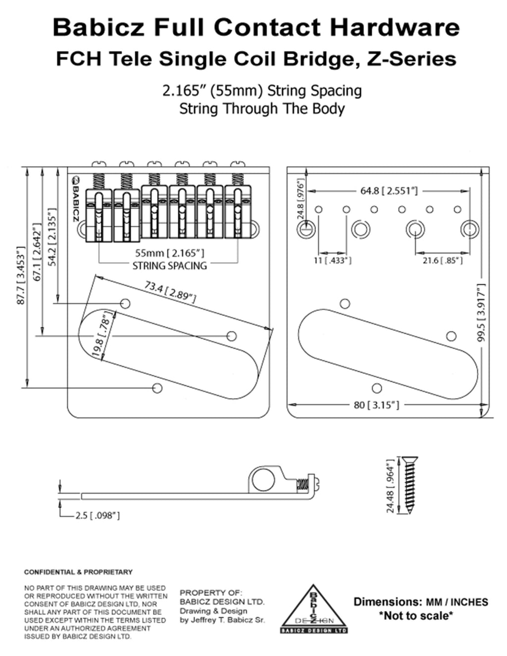 Babicz FCH – Tele Single Coil Z Series Bridge