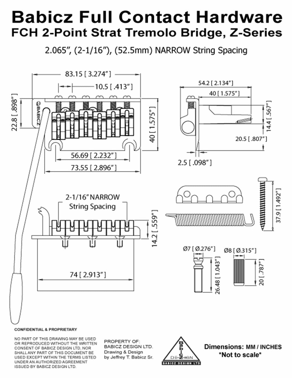 Babicz FCH-2 Point Trem, Narrow, Z Series – Left Handed